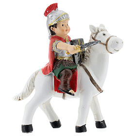Roman Soldier on horse figure kids nativity line 9 cm