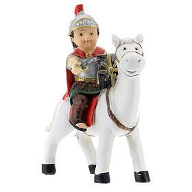 Roman Soldier on horse figure kids nativity line 9 cm