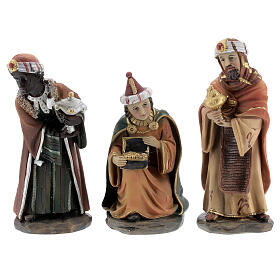 Adoring Wise Men resin nativity 12 cm