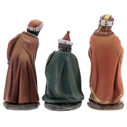 Adoring Wise Men resin nativity 12 cm 5