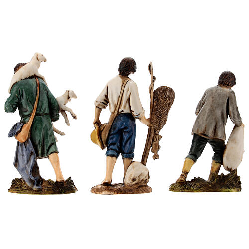 Pastor, gaiteiro, pescador figuras para presépio Moranduzzo com personagens altura média 10 cm 5