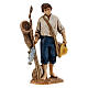 Pastor, gaiteiro, pescador figuras para presépio Moranduzzo com personagens altura média 10 cm s3