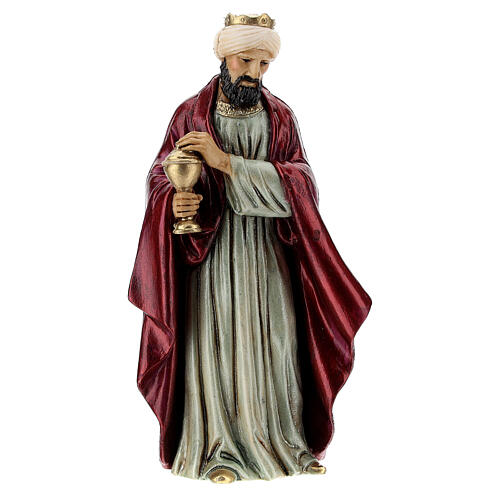Reis Magos figuras para presépio Moranduzzo estilo '700 com personagens altura média 12 cm 2