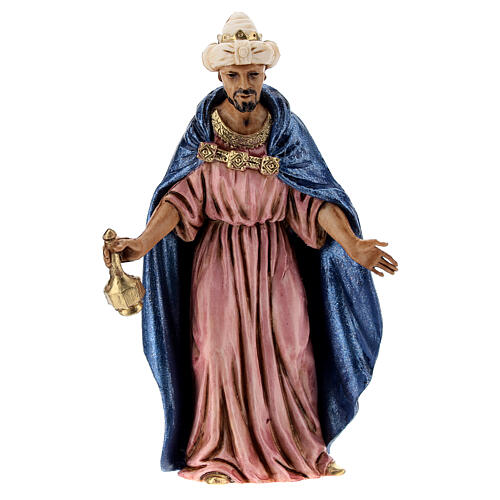 Reis Magos figuras para presépio Moranduzzo estilo '700 com personagens altura média 12 cm 3