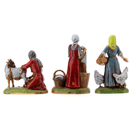 Pastores e comerciantes 9 figuras para presépio Moranduzzo com personagens altura média 6 cm 5