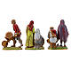 Pastores e comerciantes 9 figuras para presépio Moranduzzo com personagens altura média 6 cm s6