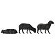 Black sheeps set of 3, 4cm, for Moranduzzo Nativity Scene with standing figurines of 10 cm s5