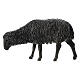 Owce czarne szopka 12 cm Moranduzzo, 4 sztuki s5