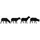 Owce czarne szopka 12 cm Moranduzzo, 4 sztuki s6