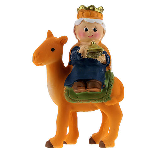 Heilige Drei Könige Kinderlinie auf Kamel 4 cm 2