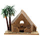 Holy Family with stable and palm trees 10x15x5 cm for Moranduzzo Nativity Scene with 6 cm characters s4