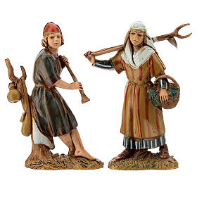 Conjunto 8 figuras pastores estilo árabe para presépio Moranduzzo altura média 10 cm