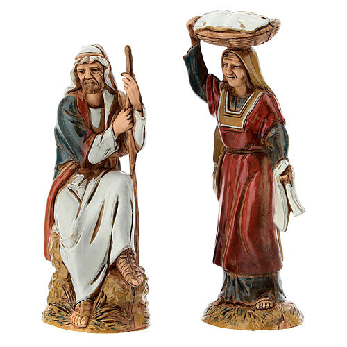 Conjunto 8 figuras pastores estilo árabe para presépio Moranduzzo altura média 10 cm 7