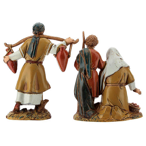 Conjunto 8 figuras pastores estilo árabe para presépio Moranduzzo altura média 10 cm 12