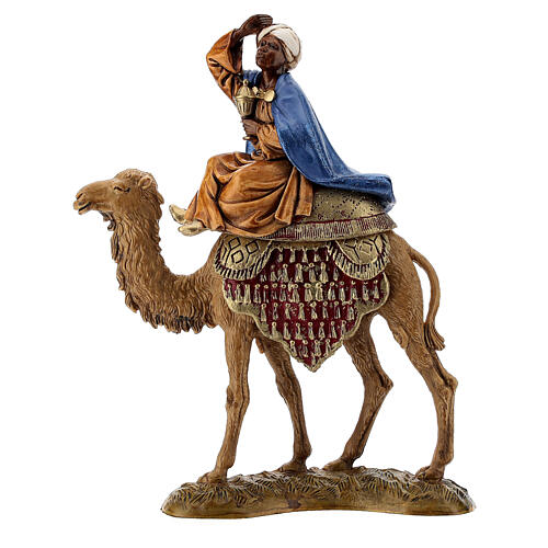 Reis Magos montando camelos para presépio Moranduzzo estilo '700 com figuras altura média 10 cm 4
