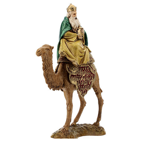 Reis Magos montando camelos para presépio Moranduzzo estilo '700 com figuras altura média 10 cm 6