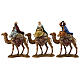 Reis Magos montando camelos para presépio Moranduzzo estilo '700 com figuras altura média 10 cm s1