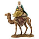 Reis Magos montando camelos para presépio Moranduzzo estilo '700 com figuras altura média 10 cm s3