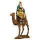 Reis Magos montando camelos para presépio Moranduzzo estilo '700 com figuras altura média 10 cm s6
