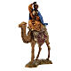 Reis Magos montando camelos para presépio Moranduzzo estilo '700 com figuras altura média 10 cm s7