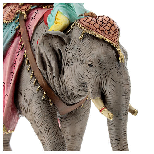 Condutor no elefante resina para presépio Moranduzzo com figuras de 13 cm de altura média 6