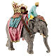 Condutor no elefante resina para presépio Moranduzzo com figuras de 13 cm de altura média s5