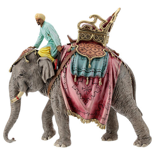 Driver on elephant Moranduzzo nativity scene 13 cm resin 1