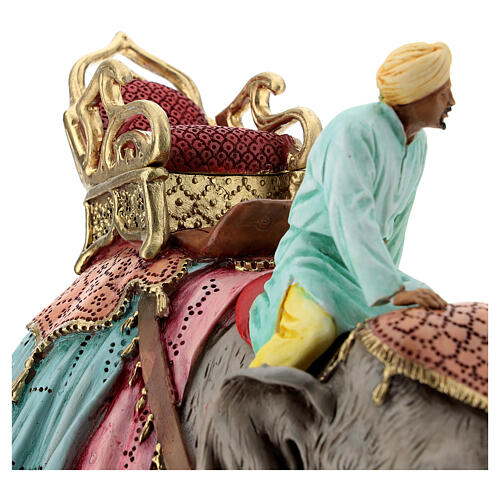 Driver on elephant Moranduzzo nativity scene 13 cm resin 4