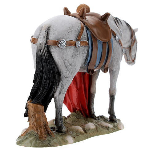 Soldat romain avec cheval crèche Moranduzzo résine 6