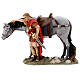 Soldat romain avec cheval crèche Moranduzzo résine s1