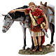 Soldat romain avec cheval crèche Moranduzzo résine s2