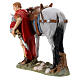 Żołnierz rzymski i koń, szopka Moranduzzo 13 cm, żywica s7