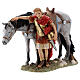 Soldado romano com cavalo resina para presépio Moranduzzo com figuras altura média 13 cm s3