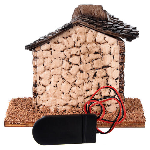 Resin oven with light bulb for Moranduzzo Nativity scene 6 cm 4