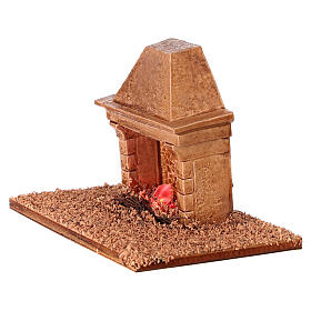 Nativity Scene by Moranduzzo: Illuminated fireplace for Moranduzzo Nativity scene 8-10 cm 8x12x8 cm
