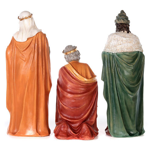Três Reis Magos resina para presépio com figuras altura média 80 cm 8