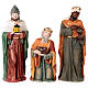 Três Reis Magos resina para presépio com figuras altura média 80 cm s1