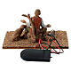 Shepherd with dog and illuminated fire for Moranduzzo Nativity Scene with 10 cm characters s4