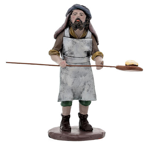 Baker figurine with peel shovel in resin for 16 cm nativity 1