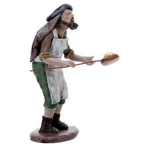 Baker figurine with peel shovel in resin for 16 cm nativity 3
