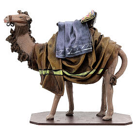 Three camel figurine set with saddles for 16 cm nativity