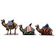 Three camel figurine set with saddles for 16 cm nativity s1