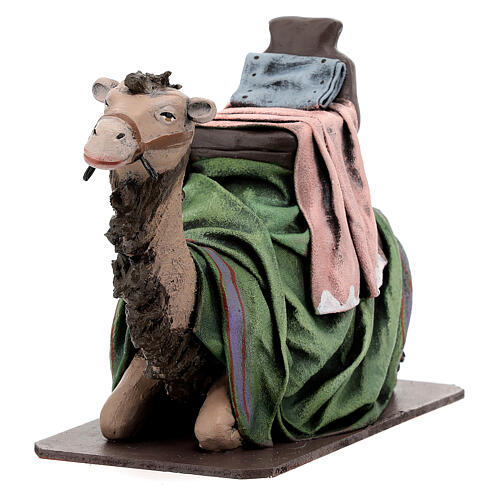 Drei Kamele mit Thron für die Weihnachtskrippe 18 cm 6