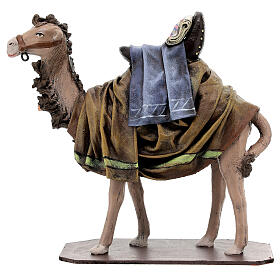 Tris di cammelli con trono per presepe 18 cm