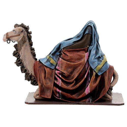 Tris di cammelli con trono per presepe 18 cm 4