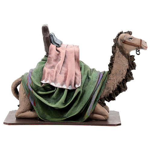 Tris di cammelli con trono per presepe 18 cm 9