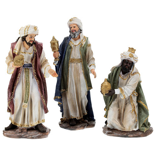 Complete Nativity set of 11 resin figurines 30 cm 7