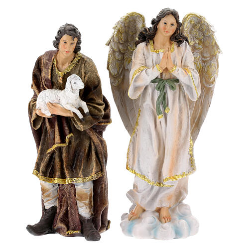 Complete Nativity set of 11 resin figurines 30 cm 7