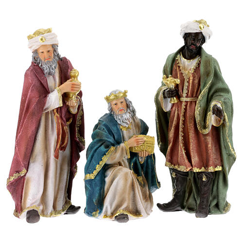 Complete Nativity set of 11 resin figurines 30 cm 8