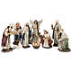 Complete Nativity set of 11 resin figurines 30 cm s1